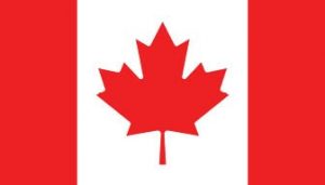 Canada flag message cards - front