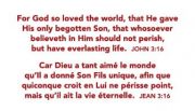 EN FR Canada flag message card - back