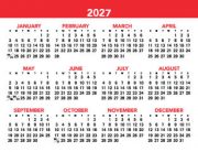 Wallet Calendar 3.25x2.5 2027 back